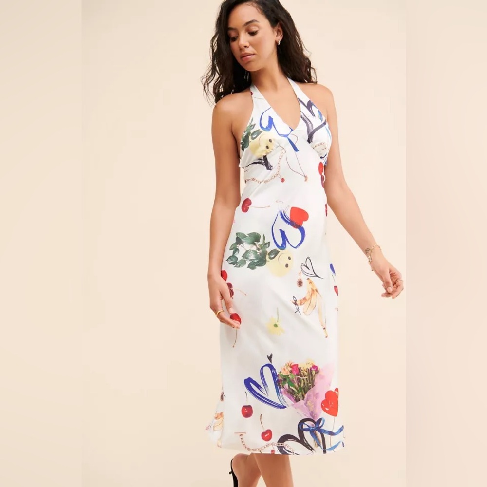 UO everleigh halter midi dress